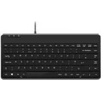 Perixx PERIBOARD-409 P, DE, Mini PS/2-Tastatur, 2 Hubs, schwarz (PERIBOARD-409 P)