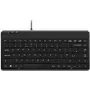 Perixx PERIBOARD-409 P, DE, Mini PS/2-Tastatur, 2 Hubs, schwarz (PERIBOARD-409 P)