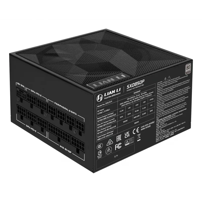 Netzteil lian li SX Series 850W 80 PLUS Platinum vollmodular PCIe 5.1 ATX 3.1