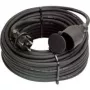 AS Schwabe Stromverlängerungskabel [Schutzkontaktstecker-Gummi-Stecker - Schutzkontaktstecker-Gummi-Kupplung] Schwarz 50,00 m 603 (60340)