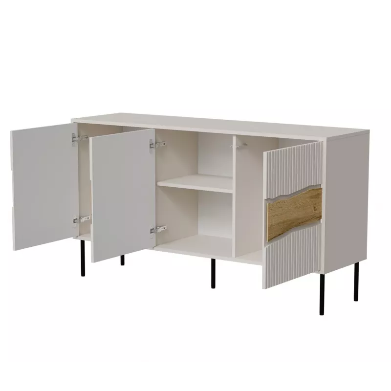 Kommode Cama Meble INSERTO 3D 143,5×40×80 cm — Kaschmir-Finish mit LED