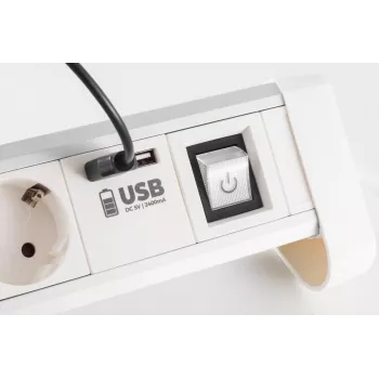Power Extension S/CONN 60317-W 1,5 m 4 AC-Ausgänge Weiß