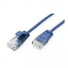 ROLINE GREEN UTP Patchkabel Cat.6A (Klasse EA), LSOH, schlank, Blau, 1 m