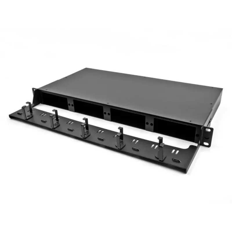 DeLOCK 19 Zoll Glasfaser-Routing-Panel 1U schwarz Rackmontage 1U