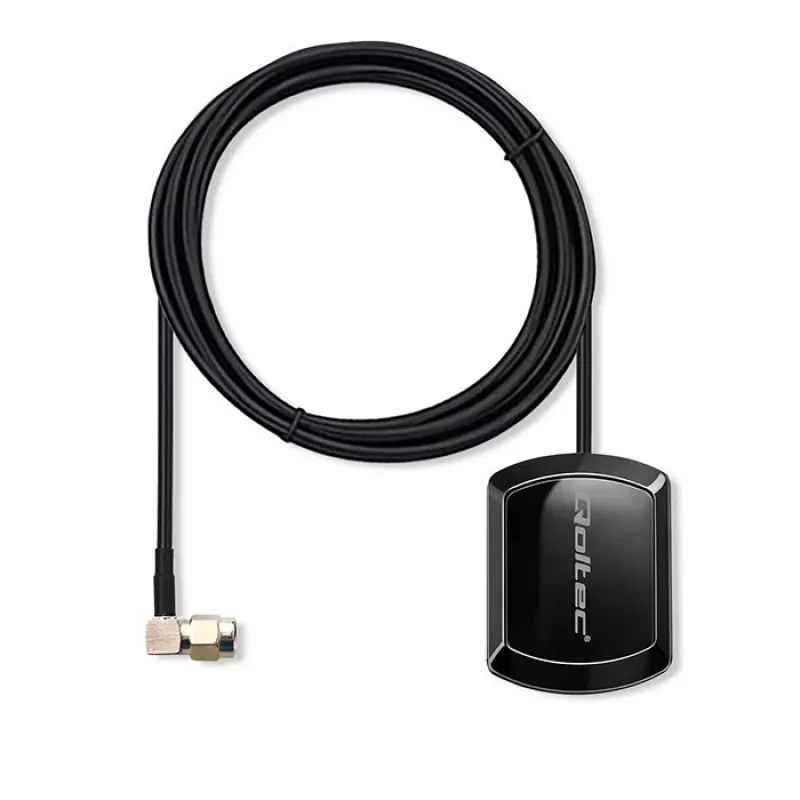 Externe GPS/GLONASS-Antenne QOLTEC 28 dBi 50 W mit rechtwinkligem SMA-Stecker