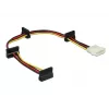 DeLOCK - Netzteil - internes Netzteil, 4-Pin (S) auf SATA Strom (R) - 40cm - Mehrfarbig (60142)