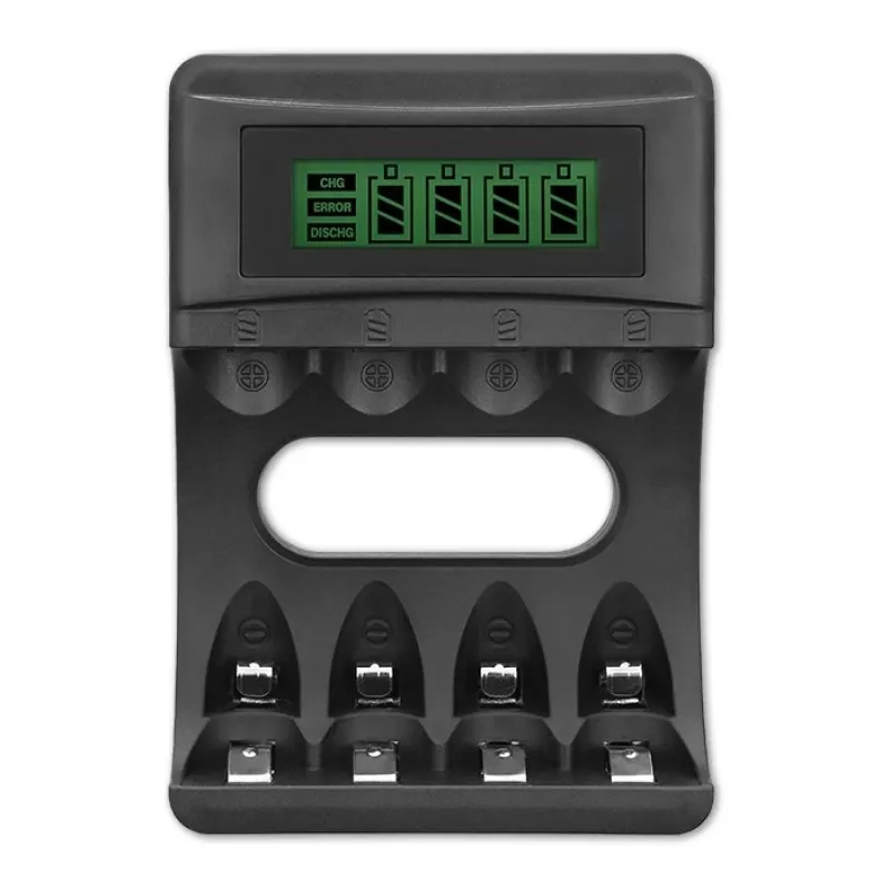 Batterieladegerät QOLTEC 50654 für Ni‑MH R03 (AAA) und R6 (AA) Akkus, 1800 mA