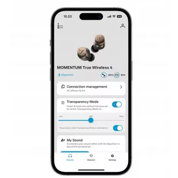 SENNHEISER Momentum MTW4 Wireless Bluetooth Noise-Cancelling Sport-Ohrhörer - Weiß & Silber