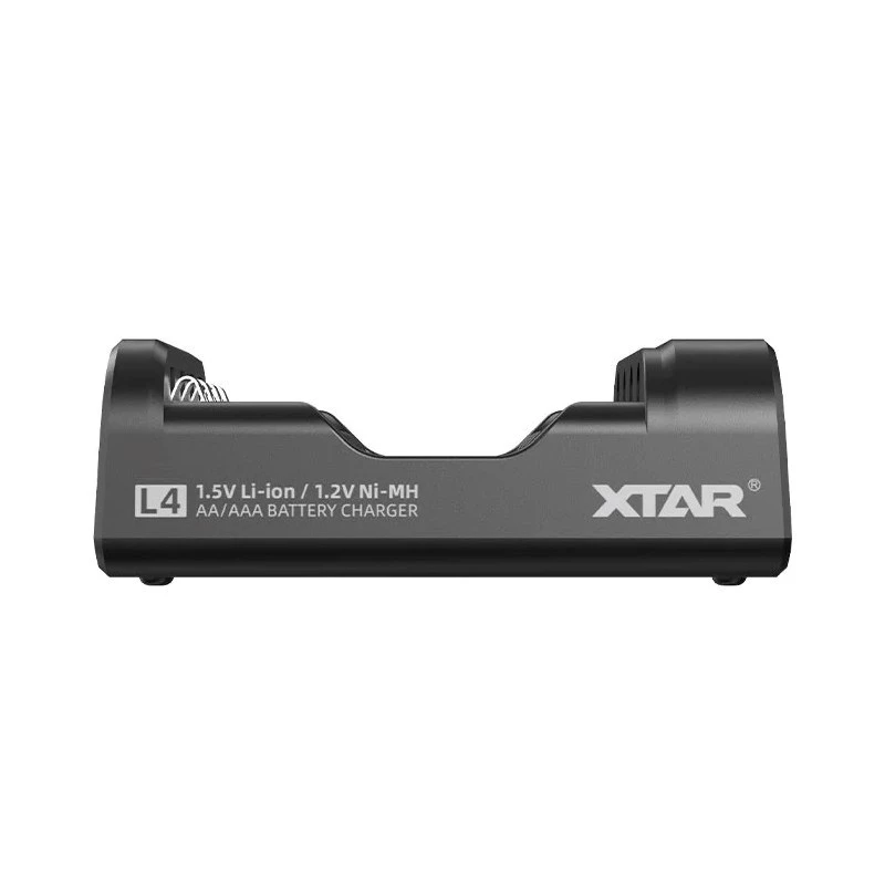 Batterieladegerät XTAR 4-Slot für AA/AAA (Li-Ion, NiMH) USB-C, LED-Anzeigen, schwarz