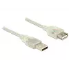 USB-Kabel DeLOCK 83881 USB 2.0 1 m USB A Transparent