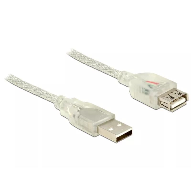 USB-Kabel DeLOCK 83881 USB 2.0 1 m USB A Transparent