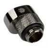 BitsPower X-Cross Adapter G1/4 Zoll Außengewinde auf G1/4 Zoll Innengewinde, 5 mm Versatz, glänzend schwarz