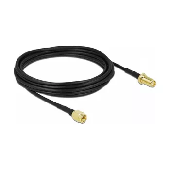 Antennenkabel DeLOCK SMA-Stecker auf SMA-Buchse LMR/CFD100 5 m
