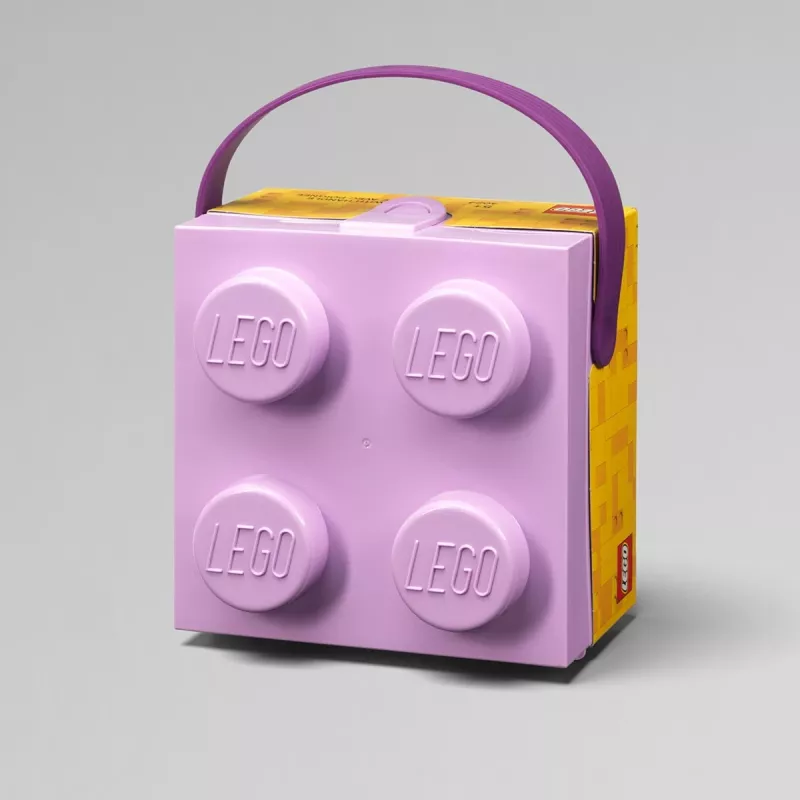 Aufbewahrungsbox Room Copenhagen LEGO Box mit Griff Lavendel 40240004 – Kunststoff-Aufbewahrungsbehälter für LEGO und Spielzeug