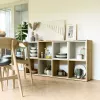 Bücherregal topper MALAX 2X4 SONOMA, Sonoma-Eiche, 8 Regalböden, 1470×300×750 mm