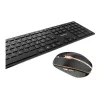 CHERRY DW 9100 schlank Tastatur Maus inbegriffen Universal RF Wireless + Bluetooth AZERTY Französisch Schwarz