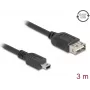 USB-Kabel DeLOCK 81526 3m Mini-USB B USB A Schwarz USB 2.0