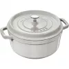 Runder Gusseisentopf Staub La Cocotte 3,8 l Trüffel – emailliert, dicht schließender Deckel