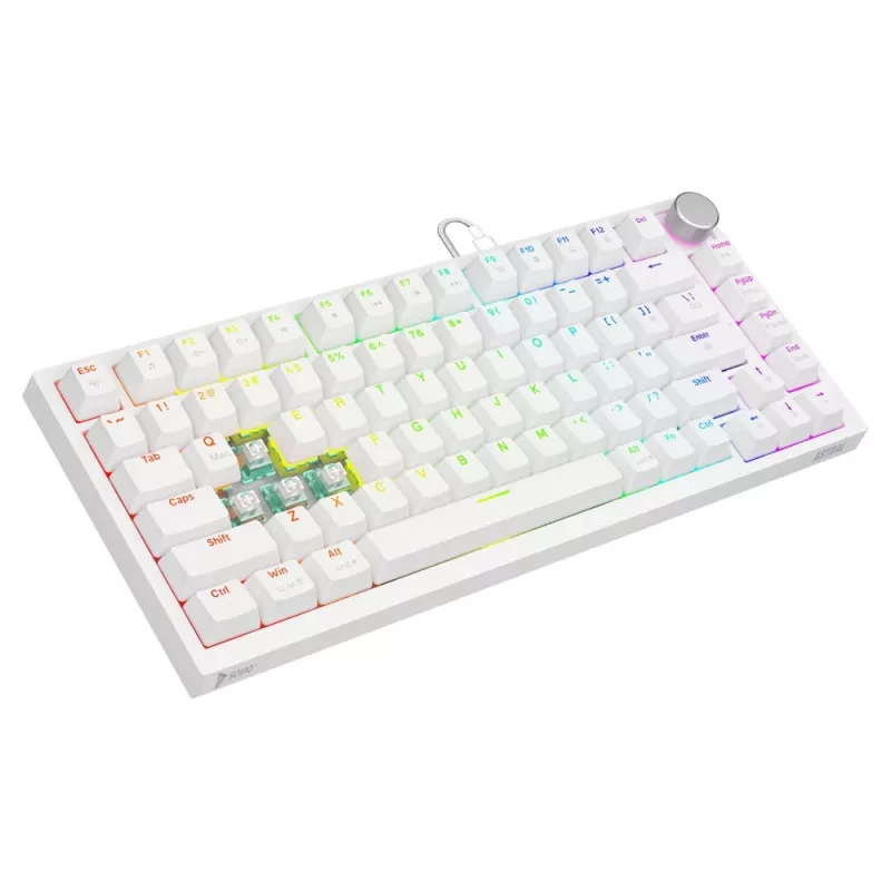 Savio ASTRAL WHITE JADE Tastatur Gaming USB QWERTY US International
