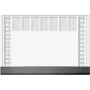 Schreibtischunterlage Sigel H6365 Papier-Schreibtischmatte 595×410 mm, schwarz/grau/weiß