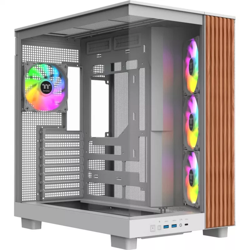 PC-Gehäuse Thermaltake View 380 XL WS ARGB Snow White — Midi-Tower, ATX-Unterstützung, mit Fenster