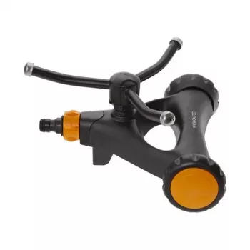 Fiskars 1023657 Wassersprinkler Metall Schwarz, Orange