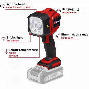 Power X-Change Akku-Leuchte TC-CL 18/350 Li - Solo, 18 Volt, LED-Leuchte ohne Akku und Ladegerät