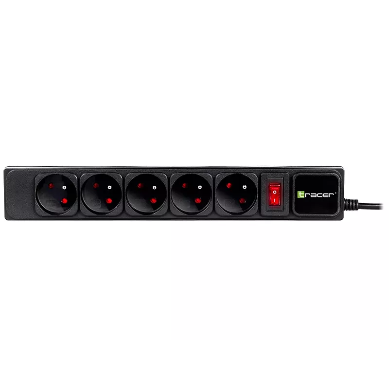 Überspannungsschutz TRACER PowerGear Tracer 47138 5 m Schwarz Steckdosenleiste mit 5 m Kabel