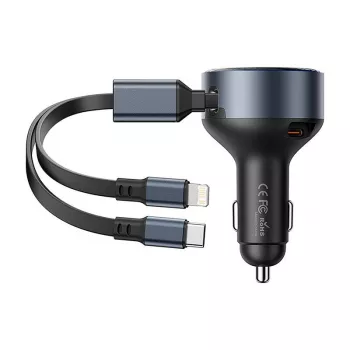 Kfz-Ladegerät Vention FFOB0 30W mit USB‑C-auf‑Lightning-Kabel, 30 W Leistung für iPhone-Ladung