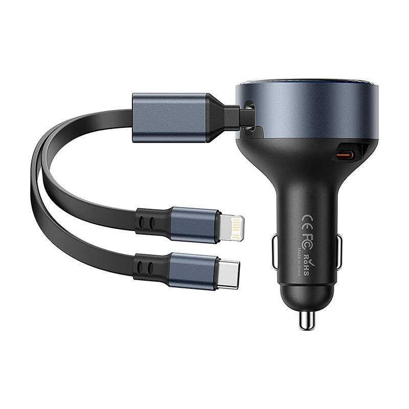 Kfz-Ladegerät Vention FFOB0 30W mit USB‑C-auf‑Lightning-Kabel, 30 W Leistung für iPhone-Ladung