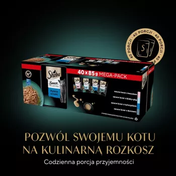 SHEBA Sauce Collection Fish flavors collection - Nassfutter für Katzen - 40x85 g