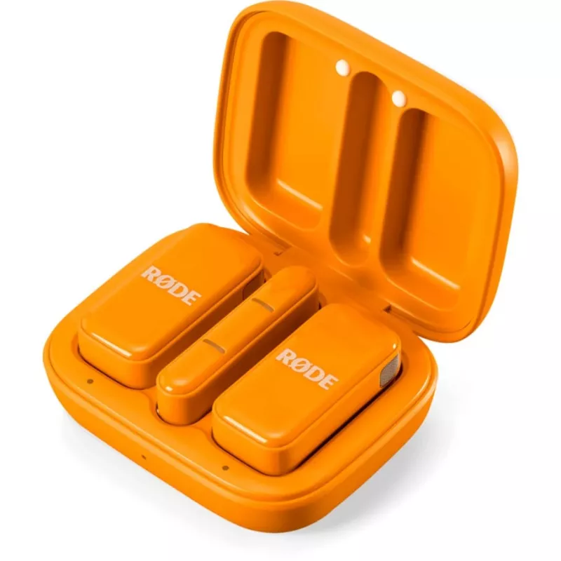 Funkmikrofon Rode Wireless Micro (WIMICROCORA) – kompaktes Lavalier-System in Orange