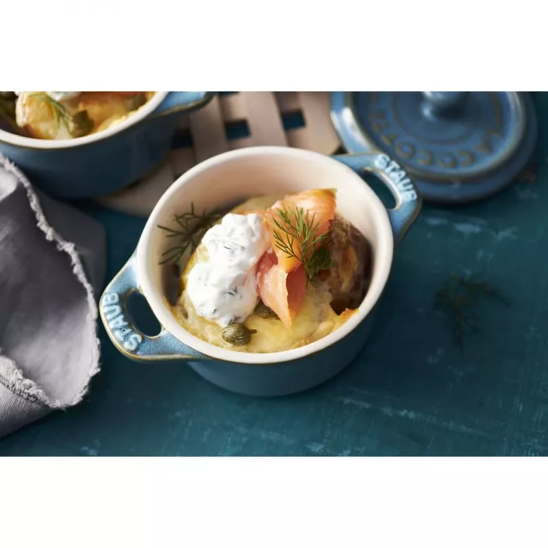 Staub Mini Cocotte Rund, 4 Stk. - 200ml, Antik Türkis