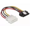 SATA HDD-Kabel DeLOCK 60120 4-polig Stecker mit Metallclip gerade 0,12 m