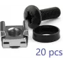 Käfigmuttern-Set LOGON RAX106 Schwarz Silber Edelstahl Stahl 48,3 cm