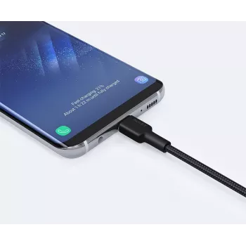 USB-C-auf-USB-A-Kabel Aukey CB-CA2, Nylongeflecht, Quick Charge 3 A, 1 m