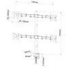 Haltegriff für 4 LCD-Monitore 13-27'' L-04N