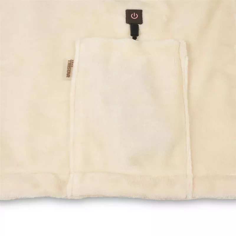 Tristar Kabellose Heizdecke, 150 x 80 cm | BW-4787 | Anzahl Heizstufen 3 | Personenzahl 1 | Waschbar | Fleece | 10 W | Beige