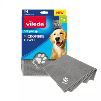Handtuch VILEDA Pet Wipes 172650 450x700 mm, Polyester, maschinenwaschbar, grau