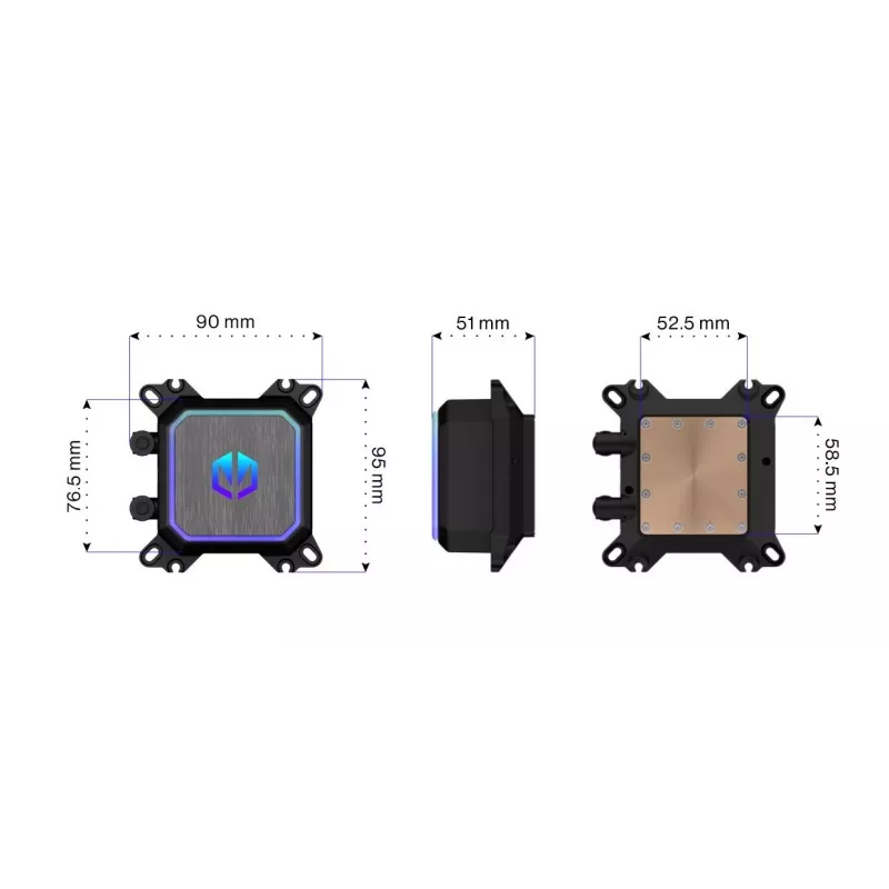 ENDORFY Navis F280 ARGB Computergehäuse All-in-One-Flüssigkeitskühler 14 cm Schwarz 1 Stk.