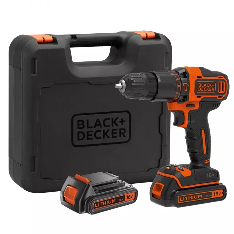 Black & Decker BDCHD18KB-QW Bohrer schlüssellos Schwarz, Orange