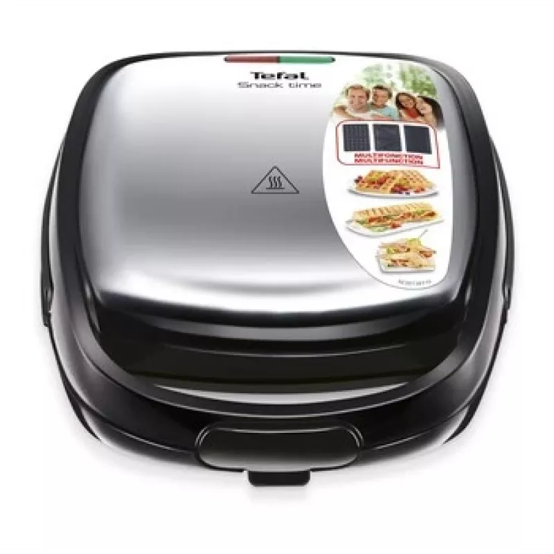 Tefal SW342D38 3-in-1 Sandwichmaker, Schwarz/Edelstahl