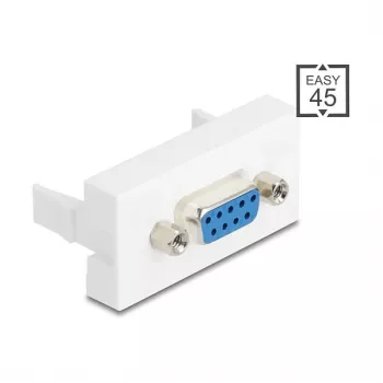Wandmontierte VGA-Anschlussdose DELOCK 81556, Buchse-auf-Buchse, weiß, ABS, 45×22,5×17,4 mm