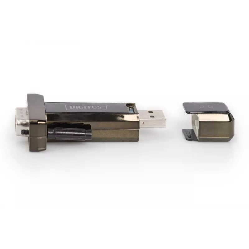 DIGITUS USB 2.0 auf Seriell Konverter DSUB 9M Inkl. USB-A Kabel 80cm FTDI Chipset USB 2.0 auf RS232 (FT232RL)