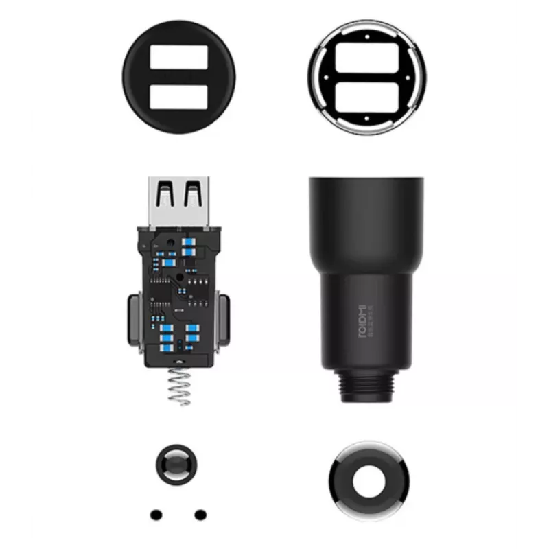 Roidmi 3S Auto-Ladegerät mit FM-Transmitter, Bluetooth, schwarz