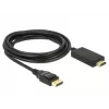 Video-Kabel-Adapter DeLOCK 85318 DisplayPort auf HDMI 3m Schwarz