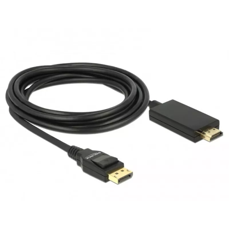 Video-Kabel-Adapter DeLOCK 85318 DisplayPort auf HDMI 3m Schwarz