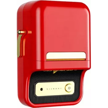 Etikettendrucker NIIMBOT B21S Rot — kompakter Thermo-Bluetooth-Drucker, 50 mm Druckbreite, 60 mm/s, 1200 mAh Akku