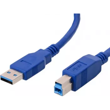 USB-Kabel Helos 014681 USB 3.2 Gen 1 1m USB A USB B Blau
