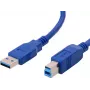 USB-Kabel Helos 014681 USB 3.2 Gen 1 1m USB A USB B Blau